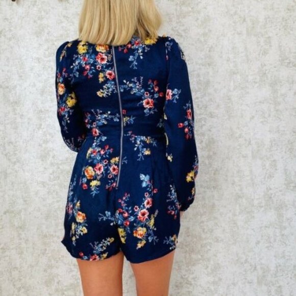 Material Girl Junior Floral Lattice Romper - Picture 2 of 3